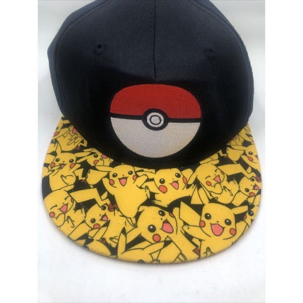 Pokemon Pokeball Pikachu Snapback Adjustable Baseball Hat Cap 2016. Youth OSFM.